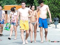 Now she likes to be a nudist who drinks alcohol and smokes at the beach 4