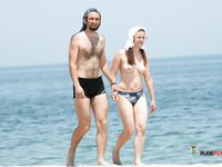 The lie topless outdoors, with their beautiful, perky tits on display 4