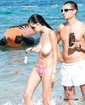 Naked beach sounds like a perfect place to be for these two hot, slim chicks as they topless enjoy the sun and lure the views of the passing bys 2