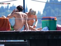 . Artful photography of a lady enjoying the liberation of a clothes-free vacation.