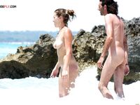 Wading Out of the Surf at a Nude Beach