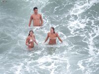 Walking Out of the Surf at a Nude Beach