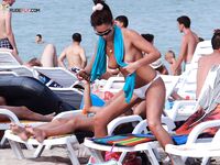 She is the hottest babe on the strand, what a body. Her body is heaven.