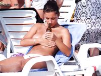 She is the hottest babe on the strand, what a body. Her body is heaven.