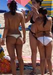 Beach Volleyball Court Stroll with Nudists and Sunbathers