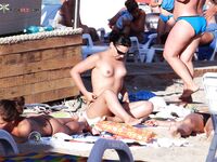 The pure essence of freedom: wandering a secluded beach in a completely natural state.