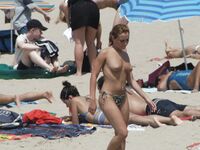 Fully Nude Face-Down Sunbathing on an Elephant-Print Towel