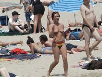 Fully Nude Face-Down Sunbathing on an Elephant-Print Towel