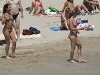 Fully Nude Face-Down Sunbathing on an Elephant-Print Towel