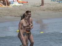 Fully Nude Face-Down Sunbathing on an Elephant-Print Towel