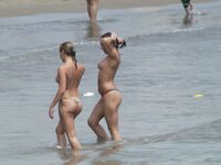 Fully Nude Face-Down Sunbathing on an Elephant-Print Towel