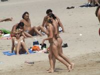 Fully Nude Face-Down Sunbathing on an Elephant-Print Towel