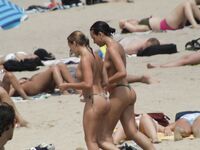 Fully Nude Face-Down Sunbathing on an Elephant-Print Towel