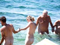 My french wife like to dance on the strand. This evening she was a little bit drunk !!. 2