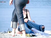 Sitting Against a Rock Wall at a Nude Beach