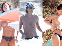 Three Nudists in a Grassy Clearing by the Foliage