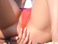 The artistic silhouette of a nude figure against the bright midday sun. 3
