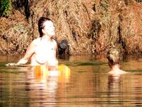 Cynthia loves to get early each morning and do he beach workout nude. 2