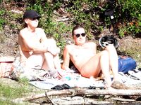 Cynthia loves to get early each morning and do he beach workout nude. 2