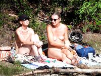 Cynthia loves to get early each morning and do he beach workout nude. 2