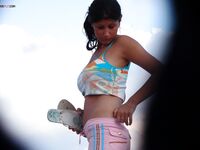 The artistic appeal of a sun-drenched body at a naturist retreat. 2