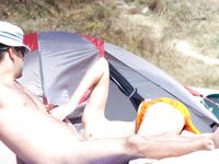 The artistic appeal of a sun-drenched body at a naturist retreat. 2