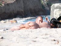 Open Sky Nude Beach Stroll with a Distant Seagull