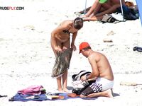 They started to play some beach tennis and I pressed play on my camera.