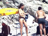 A series of artistic frames showing the beauty of a life without tan lines. 6